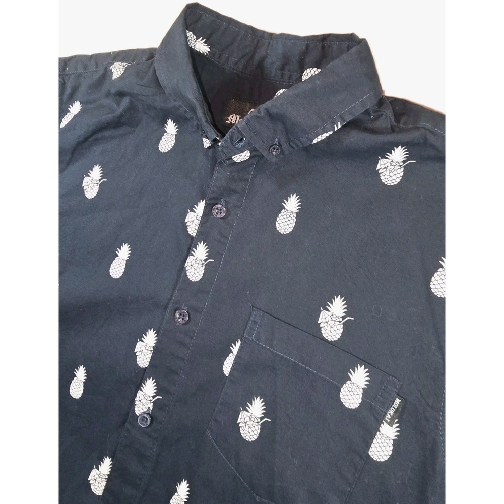 Molokai Shirt Mens Medium Short Sleeve Button Down‎ Pineapple Collared